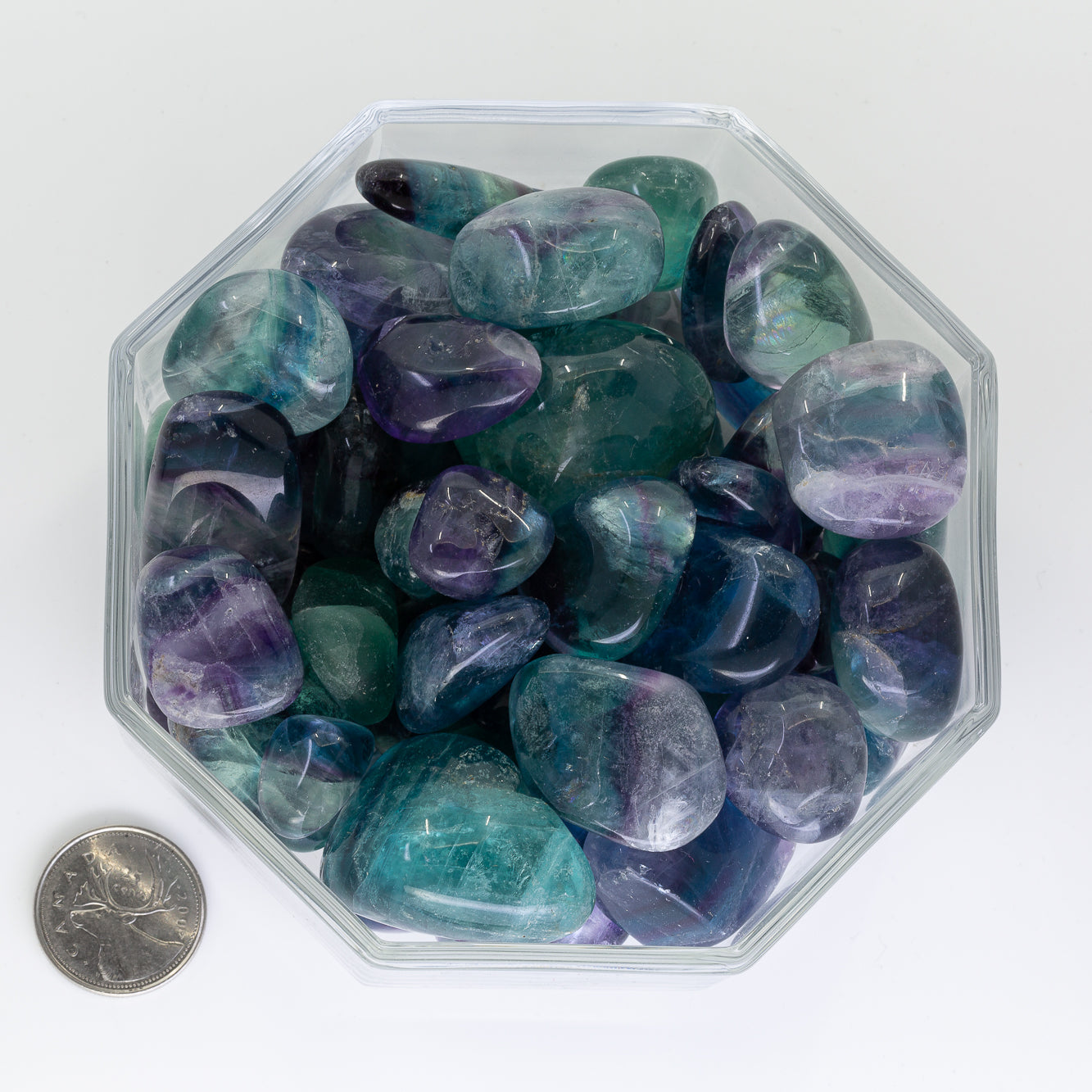 Fluorite Green & Purple Large - Tumbled