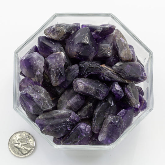 Amethyst Dark Matte Large - Tumbled