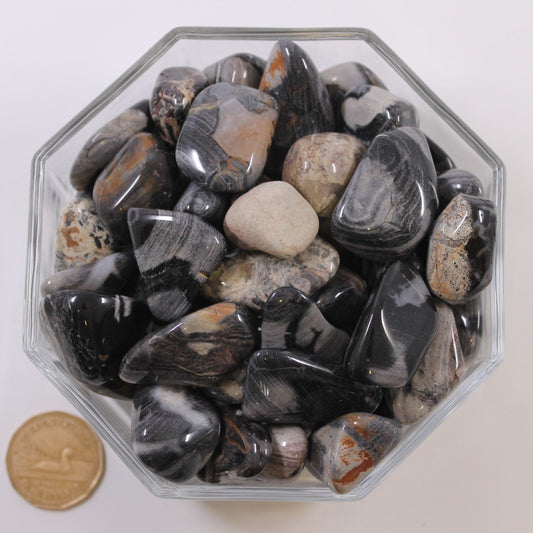 Jasper Silver Leaf Large - Tumbled