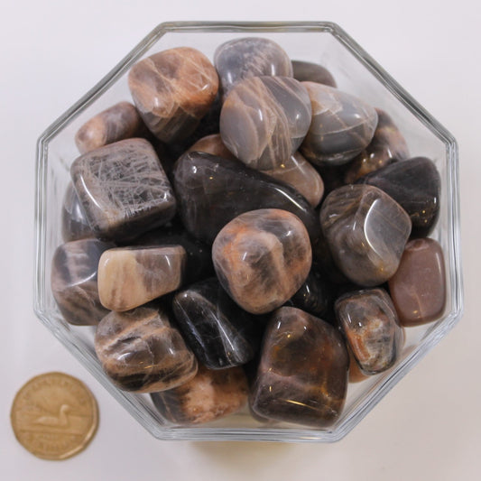 Moonstone Black Large - Tumbled