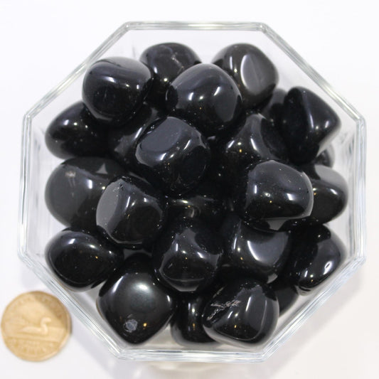 Obsidian Black Cubed - Tumbled
