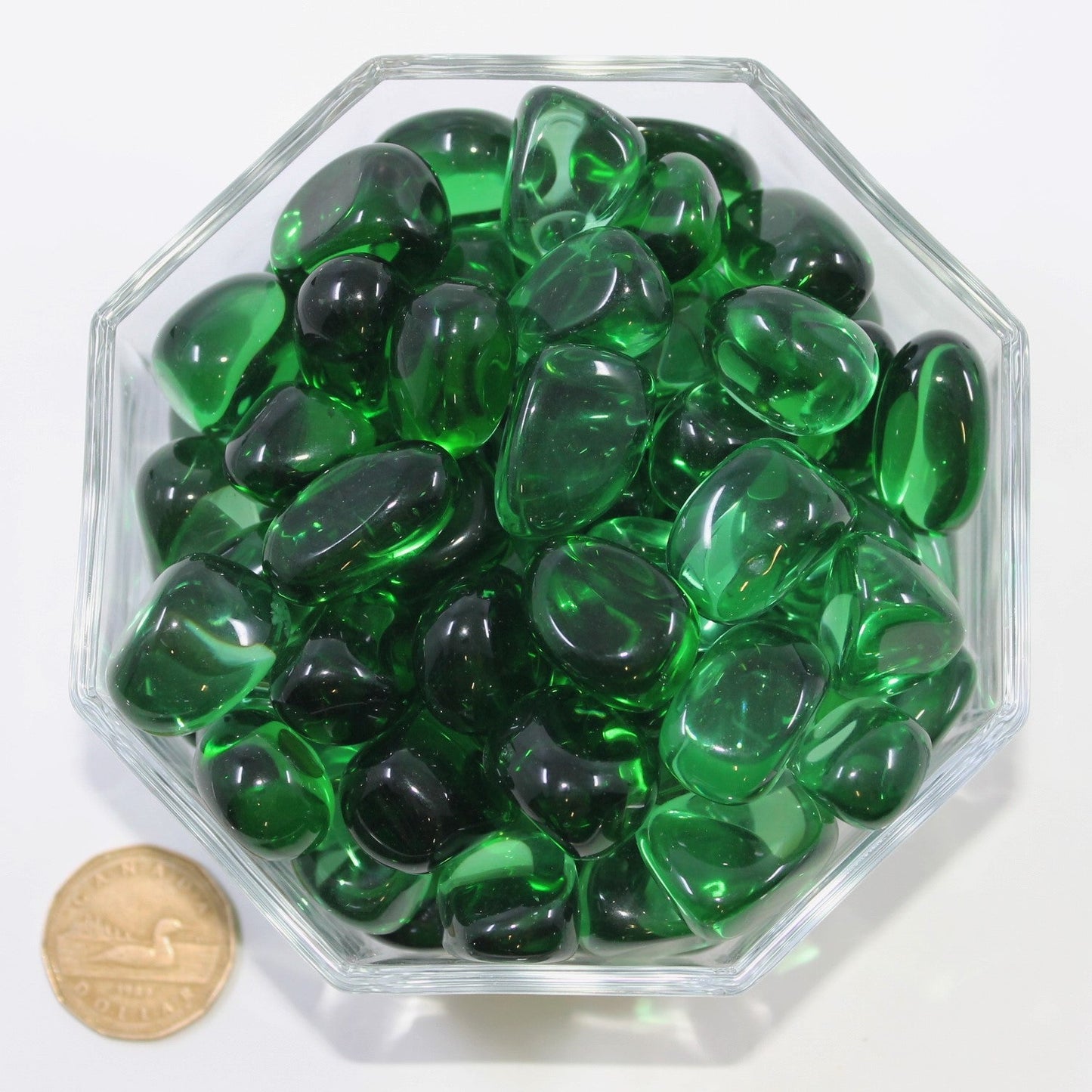 Obsidian Green - Glass Large - Tumbled